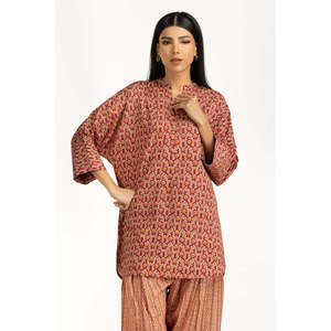 ชุดเซ็ตผ้าฝ้ายผสมวิสโคสพิมพ์ลายลำลอง รุ่น IPST-55321 แขนสามส่วน สำหรับฤดูใบไม้ผลิ/ฤดูร้อน - Product Image 1