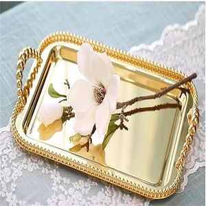 Elegante bandeja de madera con asas para el desayuno y el té Bandeja de servir con incrustaciones de madreperla hecha a mano a bajo precio - Product Image 6