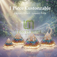 OEM Anpassbare 60 Stück 5cm Polierte Orgon-Kristallpyramiden Spirituelle Energieheilung Meditation Geschenk Direktlieferant Weihnachten