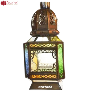 Farol de metal de alta calidad para decoración del hogar, faroles colgantes hechos a mano de estilo marroquí, para hotel, hogar y cafetería - Product Image 1