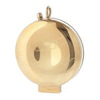 Pyx de communion en laiton plaqué or pour la sainte communion, récipient religieux pour culte d'autel d'église catholique et célébration liturgique