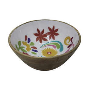 Design classique bol de service alimentaire en bois et Meena travail vaisselle soupe ustensiles de cuisine bol à mélanger bol à fruits de qualité supérieure - Product Image 1