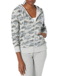 Sweat à capuche en coton léger avec fermeture éclair intégrale, cordons de serrage réglables, coupe classique, impression numérique et design écologique - Product Image 2