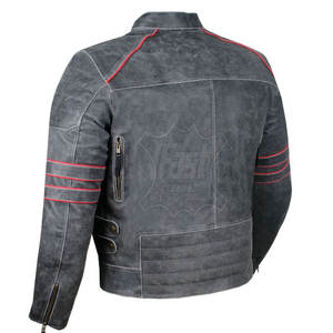 Blouson de motard en cuir 2025 à vendre, qualité supérieure, fabrication OEM personnalisée, respirant, pour la conduite à moto - Product Image 5