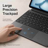Cantilever Suspended Magnetic Keyboard Case 3mm Low-Profile Silent Keys Touch Panel Split Case Pencil Dock Alignment Protector