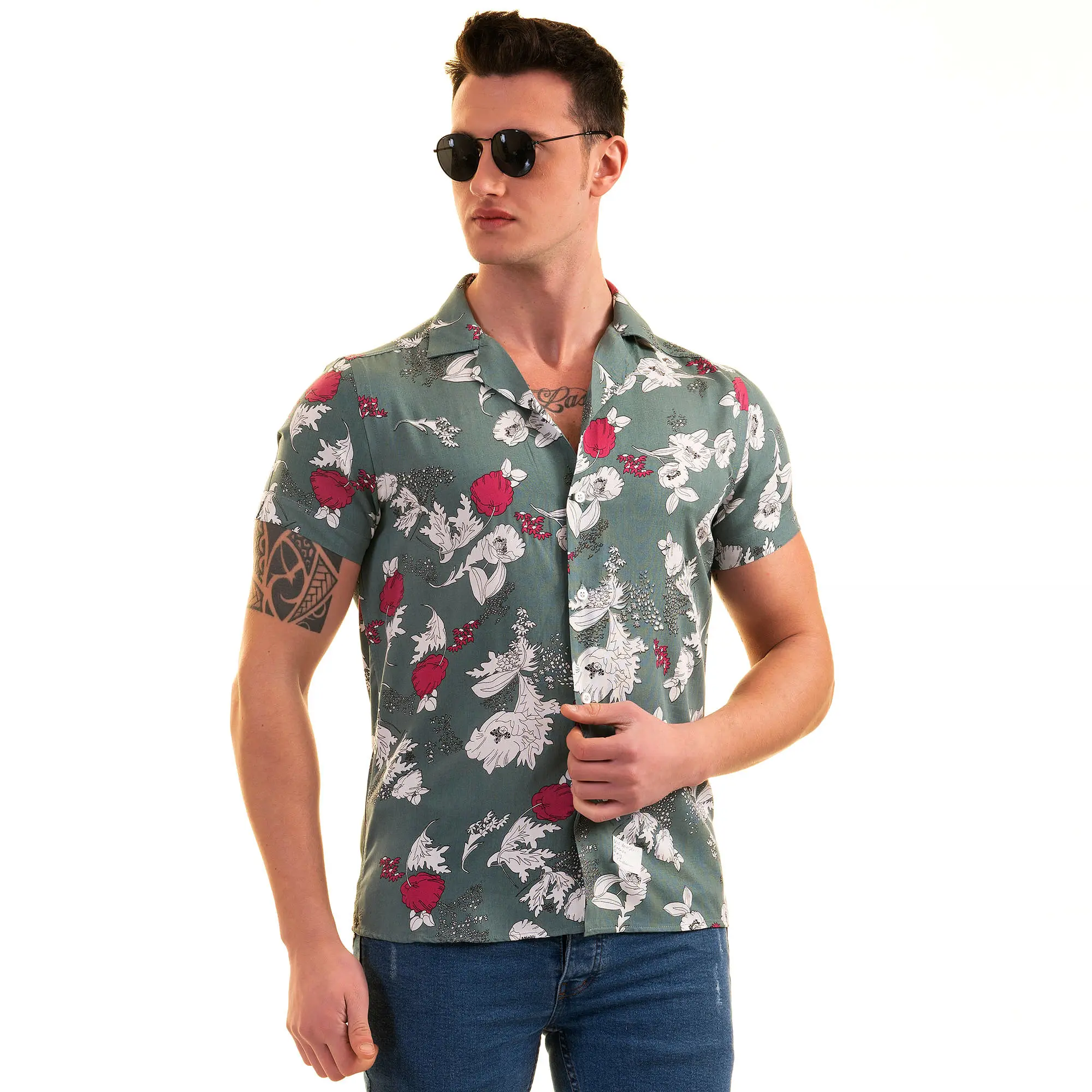 Vacation Hawaiian Long Sleeve Print Shirts for Mens Social Luxury Designer Clothes Fashionable Elegant Classic Hawaiian Shirt