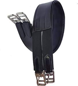Cincha Inglesa Lussoro para Caballo, Cincha de Cuero Negra Multiusos, 100% Cuero - Product Image 6