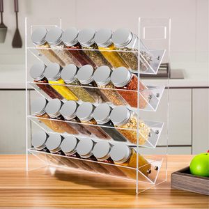 מתלה תבלינים ארגון התבלינים לארון, מתלה תבלינים אקרילי מתלה תבלינים - Product Image 3