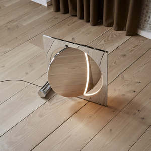 Moonsetter Modern <b>LED</b> Floor <b>Lamp</b> E27 Base Stainless Steel & Iron Body with Metal Shade for Living Room Home Decoration - Product Image 5