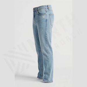 Pantalones Vaqueros Transpirables de Diseño Moderno para Hombre, Estilo Recto, para Invierno, Otoño, Verano y Primavera, Lavados, de Punto, Color Personalizado - Product Image 3