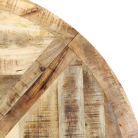 Ensemble de table à manger ronde en bois massif moderne avec pieds en métal - 4 chaises de salle à manger pour la maison, l'entrée, l'hôtel et l'entrepôt