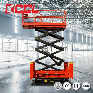 Plateforme élévatrice à ciseaux sur chenilles 12m électrique autopropulsée avec certification CE pour la construction et l'entretien - Product Image 2