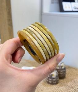 Conjunto de brazalete de cuerno de búfalo Natural de estilo clásico, brazaletes de cuerno oscuro para boda o regalo con diamante como piedra principal - Product Image 1