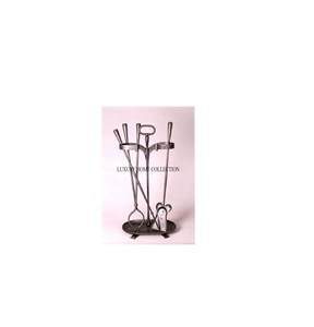 High-performance black iron <b>fire</b> pit <b>tools</b> set with poker and tongs featuring reinforced joints for heavy-duty <b>fire</b> handling - Product Image 1