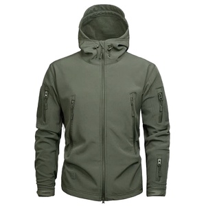 Veste Softshell Imperméable en Cuir de Veau pour Homme avec Col Montant et Logo Frontal, Tailles Étendues, Patchs 2026 - Product Image 1