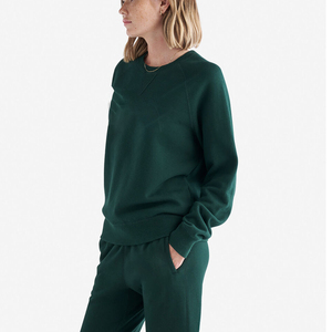 Sudaderas de Cuello Redondo para Mujer, Invierno, Casual, Sólidas, Holgadas, para Hacer Ejercicio, Personalizadas, Transpirables, OEM, 100% Algodón, Ecológicas - Product Image 6