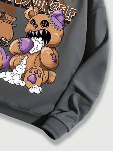 Sudadera con capucha estampada personalizada para hombre, estilo pulóver en tela transpirable y cómoda, forro polar de algodón/forro polar de poliéster - Product Image 4