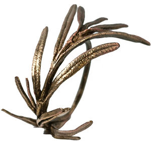 Anneau de serviette en aluminium plaqué or en forme de feuille, décoration de luxe pour la maison, mariage et fête - Product Image 5