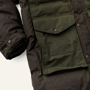 Vente en gros de parka de pêche et de chasse en toile garnie de longue fourrure veste imperméable d'hiver de haute qualité pour hommes - Product Image 6