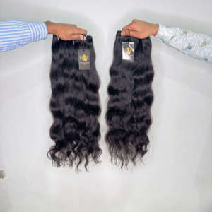 Extensions de cheveux humains brésiliens bouclés et raides, mèches brutes ondulées, raides, bouclées, naturelles, vierges, de temple indien, pour revendeurs - Product Image 2