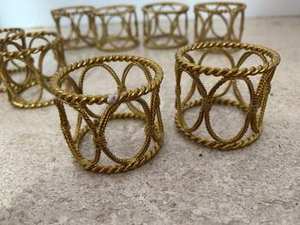 Design classique Top vente plaqué or ronds de serviette à la main Antique forme ronde taille personnalisée rond de serviette à grand prix - Product Image 2