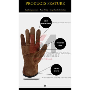 Gants de protection extérieurs robustes isolés à la chaleur gants de sécurité anti-coupures et antidérapants Camping alpinisme soudage - Product Image 3