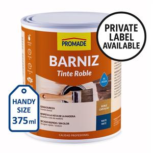 Customizable Interior Wood <b>Varnish</b> Water-Based, <b>Matt</b> Finish, Oak Color, Low VOC, Solvent-Free,375 ml. - Product Image 2