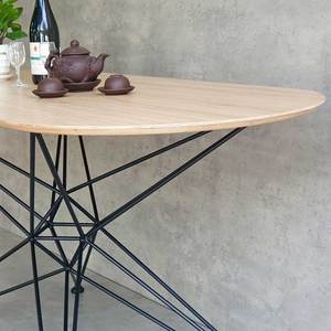 Stable & Assembled <b>Extendable</b> Artistic Iron Leg Oval <b>Dining</b> <b>Table</b> 160x70cm Sintered Stone BA68156 - Product Image 4