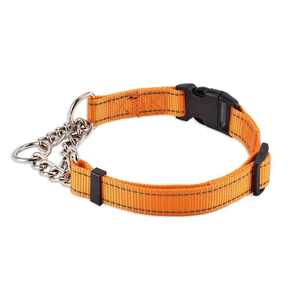 Collares de cadena para perros Cadena de metal a prueba de masticación Fuerte Martingala Nylon reflectante ajustable para perros medianos Collares Mejor precio - Product Image 3