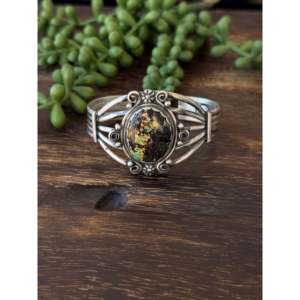 Jameson Hoskie Blackjack Turquoise & Sterling <b>Silver</b> Fashion <b>Cuff</b> <b>Bracelet</b> - Product Image 1