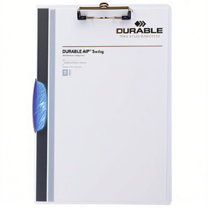 DURABLE A4 Polypropylene SwingClip <b>Clipboard</b> Transparent Back Cover Blue Clip - Product Image 3