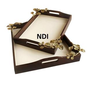 Plateau de service imprimé en bois, style standard, pour la décoration de table à dîner à la maison ou à l'hôtel, idéal pour la restauration et la cuisine - Tendance actuelle - Product Image 4