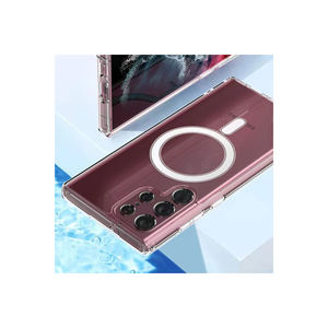 Coque de protection gaufrée Netzy pour Samsung Galaxy S22 Ultra, compatible MagSafe, transparente, en polycarbonate rigide et silicone TPU - Product Image 2