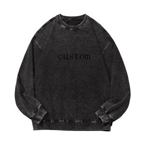 Custom Men's Distressed Sweatpants350gsm Boxy Oversized & Heavyweight Vintage Acid Wash Basics sudadera de mezcla de algodón - Product Image 4