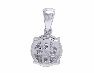 Classique Simple Design S925 Argent Moissanite Diamant Rond Tendance Collection Cuttest Solitaire Pendentif Pour Les Femmes - Product Image 2