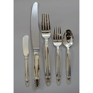 Ensemble de couverts en acier inoxydable durable poignée royale couverts argenterie accessoires de salle à manger pour les fêtes de mariage polonais miroir - Product Image 1