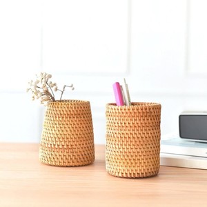 ตารางตกแต่งกล่องดินสอหวายเป็นมิตรกับสิ่งแวดล้อมที่ใส่ปากกาน่ารักสําหรับเด็กศึกษาตารางองค์กร - Product Image 4