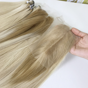 ผมต่อผมสีขาวเรียบเนียนแบบยาวเป็นลอนแบบตรงยาวสองชั้น - Product Image 3