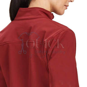 Venta directa de fábrica, chaquetas Softshell para mujer, forro de nailon ecológico transpirable, cuello levantado, alta calidad - Product Image 6