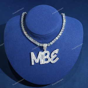 S925คุณภาพสูงสีเงินสเตอร์ลิง 'vs1' ตัด Moissanite จี้ฮิปฮอปชุบทองสำหรับงานปาร์ตี้เครื่องประดับราคาส่ง - Product Image 1