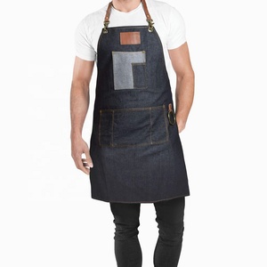 High Quality Leather Barber <b>Apron</b> Cross Bib Straps Leather Barber Shop <b>Aprons</b> - Product Image 1