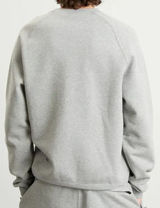 Sweat-shirt pour homme en coton doublé de haute qualité 38 g/m², à épaules tombantes, style décontracté, sweat-shirt à col rond en molleton surdimensionné - Product Image 5