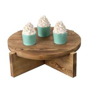 ถาดไม้อะคาเซียธรรมชาติแบบชนบทพร้อมขาตั้งฐานแบบถอดได้สำหรับบ้านร้านอาหารจากอินเดีย - Product Image 1