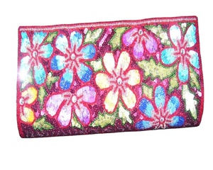 New Style Luxury Flower Style Satin Clutch <b>Handbag</b> for Women by Lowellcraft - Product Image 1