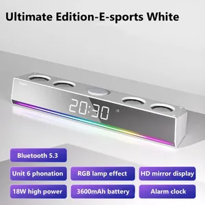 Soaiy 18W พลังงานสูงแบบไร้สาย RGB สำหรับลำโพงคอมพิวเตอร์บลูทูธนาฬิกาปลุกการแสดงผลที่มีคุณภาพสูงในบ้านเบสหนักขนาดเล็ก - Product Image 2