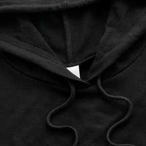 Diseño de moda, Top corto liso en blanco de Color sólido para mujer, sudaderas con capucha de doble capa de lana pesada con logotipo personalizado, MOQ bajo - Product Image 3