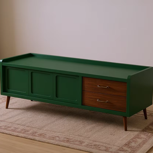 Centro de entretenimiento de madera maciza 100% de diseño moderno hecho en Indonesia para muebles de sala de estar, muebles de apartamento - Product Image 1