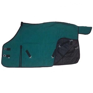 Custom High Quality 18 OZ <b>Waterproof</b> Canvas Fabric Winter Horse <b>Blanket</b> Standard Neck Half <b>Blanket</b> Lining Lightweight Cotton - Product Image 1