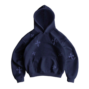 Sweat à capuche unisexe en polaire à coupe régulière avec patchs en forme de serviette, poids lourd pour l'hiver, 100% polyester, imperméable, écologique - Product Image 1