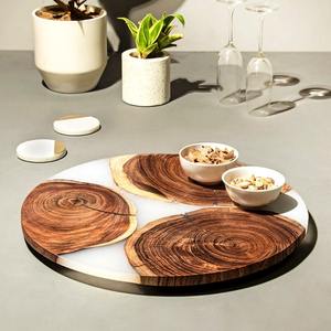 High-Quality <b>Wooden</b> Lazy Susan Modern Round Design for Table Use & <b>Spice</b> <b>Rack</b> Organizer - Product Image 2